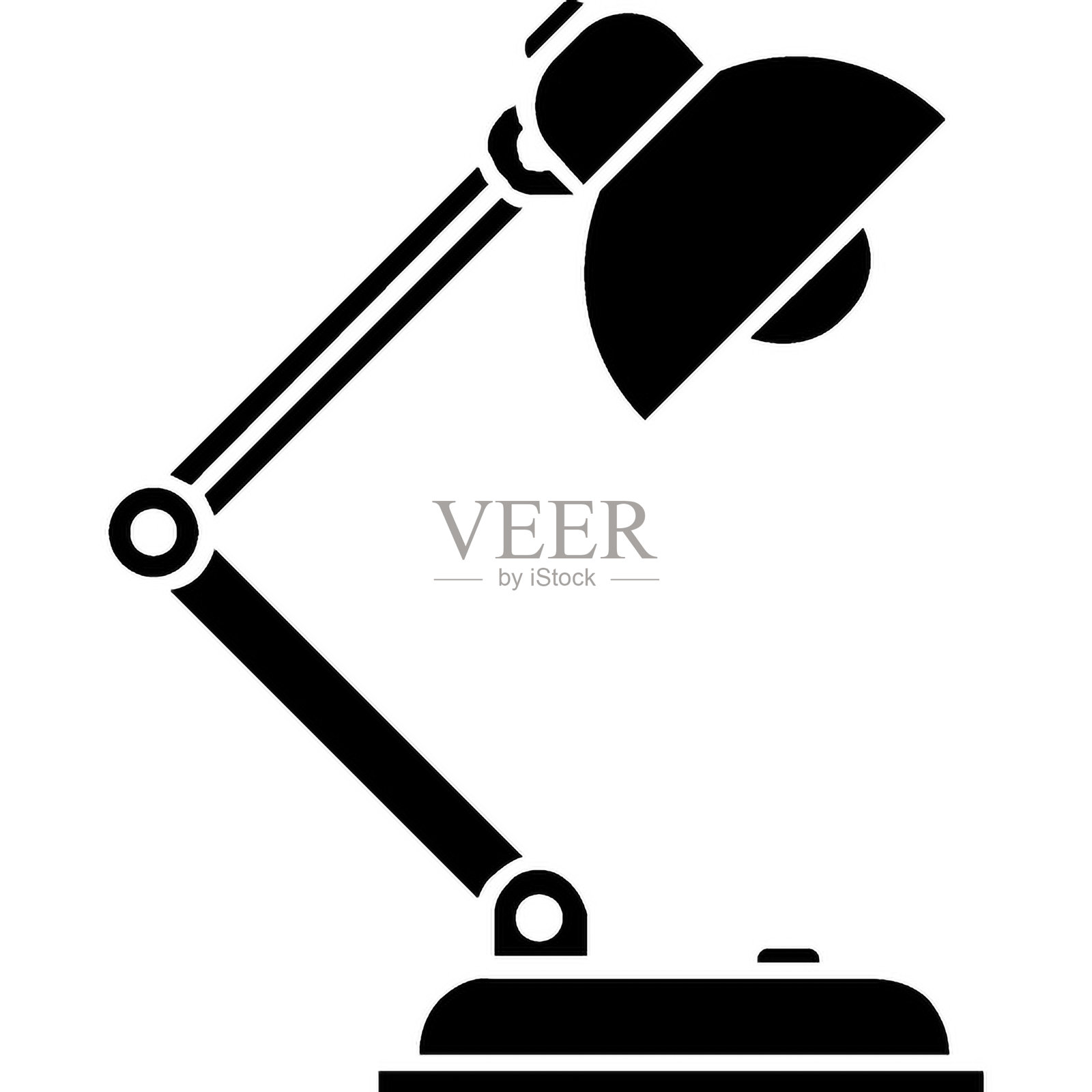 桌灯扁平化网页图标概念插画图片素材