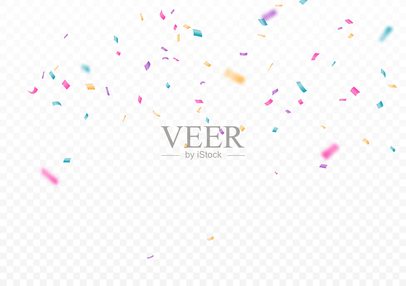 五彩缤纷的庆祝活动设计，背景透明插画图片素材