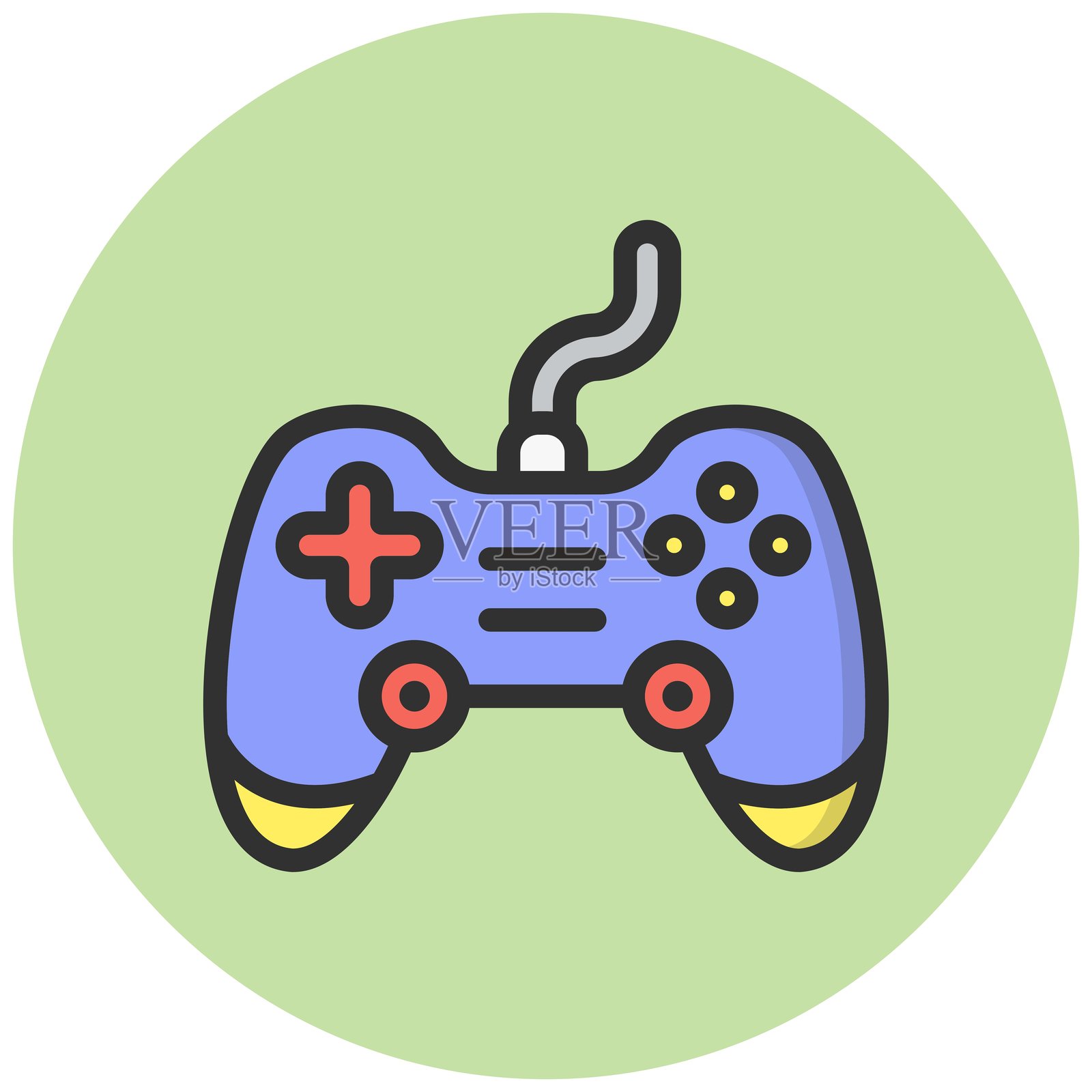游戏控制器矢量图标设计插图插画图片素材
