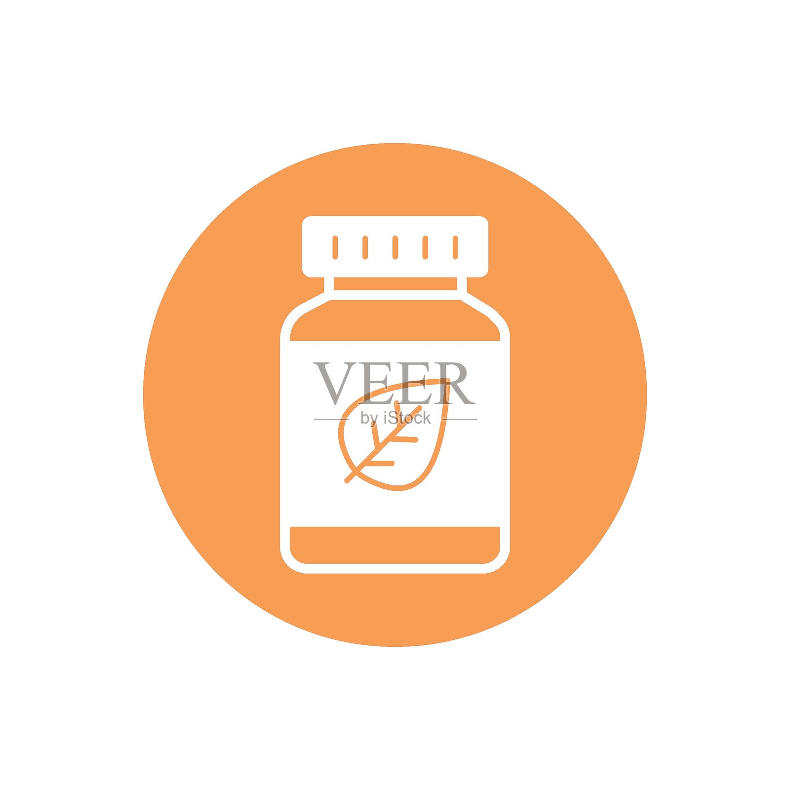 可轻松修改或编辑的草药罐矢量图标插画图片素材