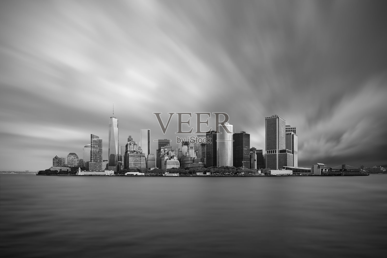 纽约曼哈顿天际线照片摄影图片