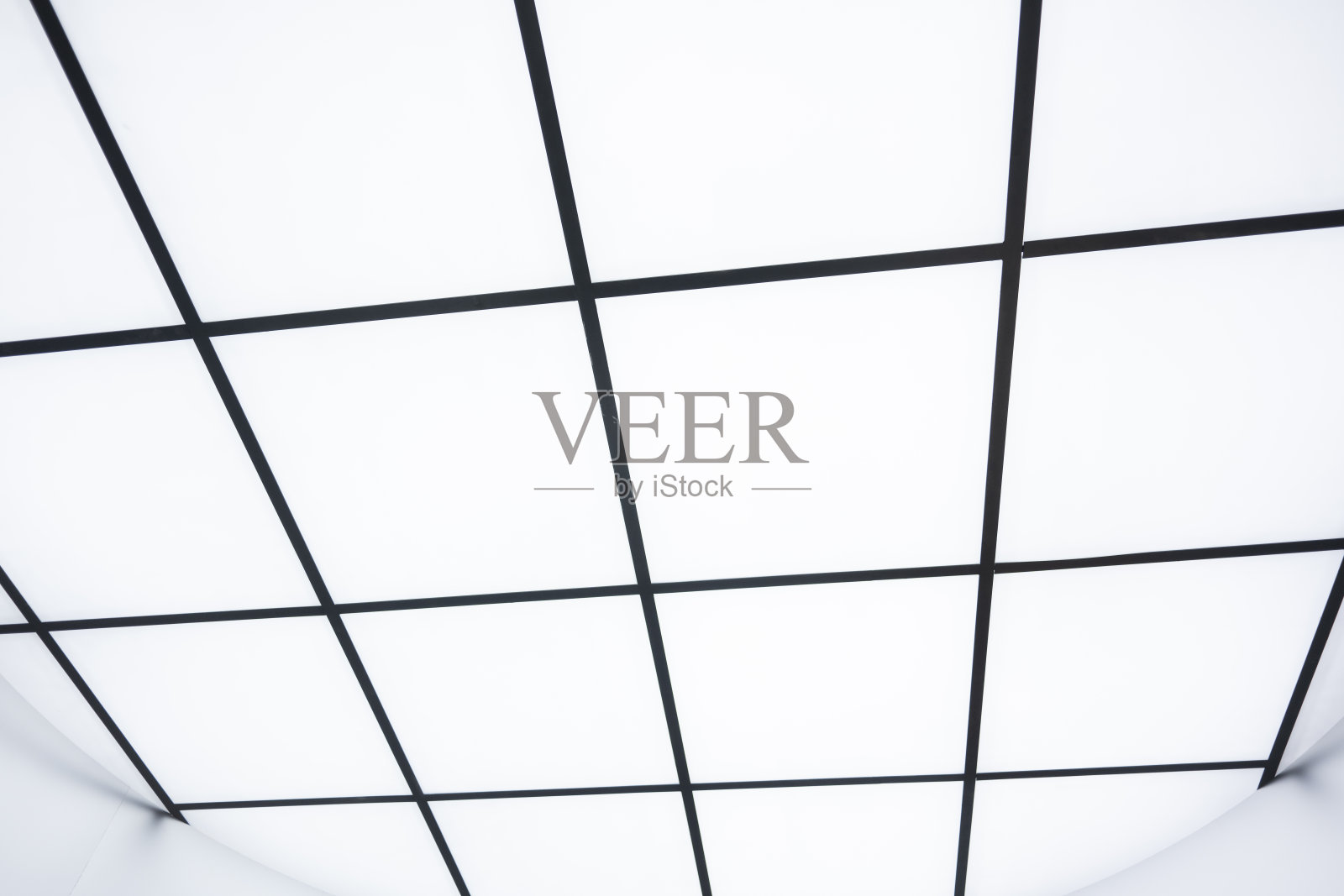 白色网格形状的天花板照片摄影图片