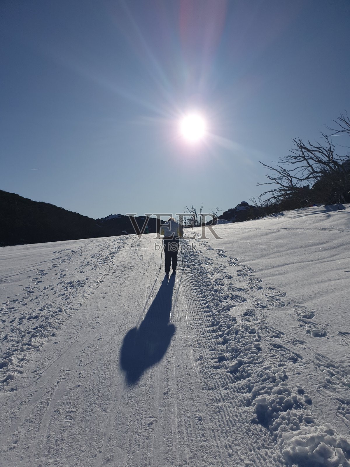 在巴富洛山进行越野滑雪照片摄影图片