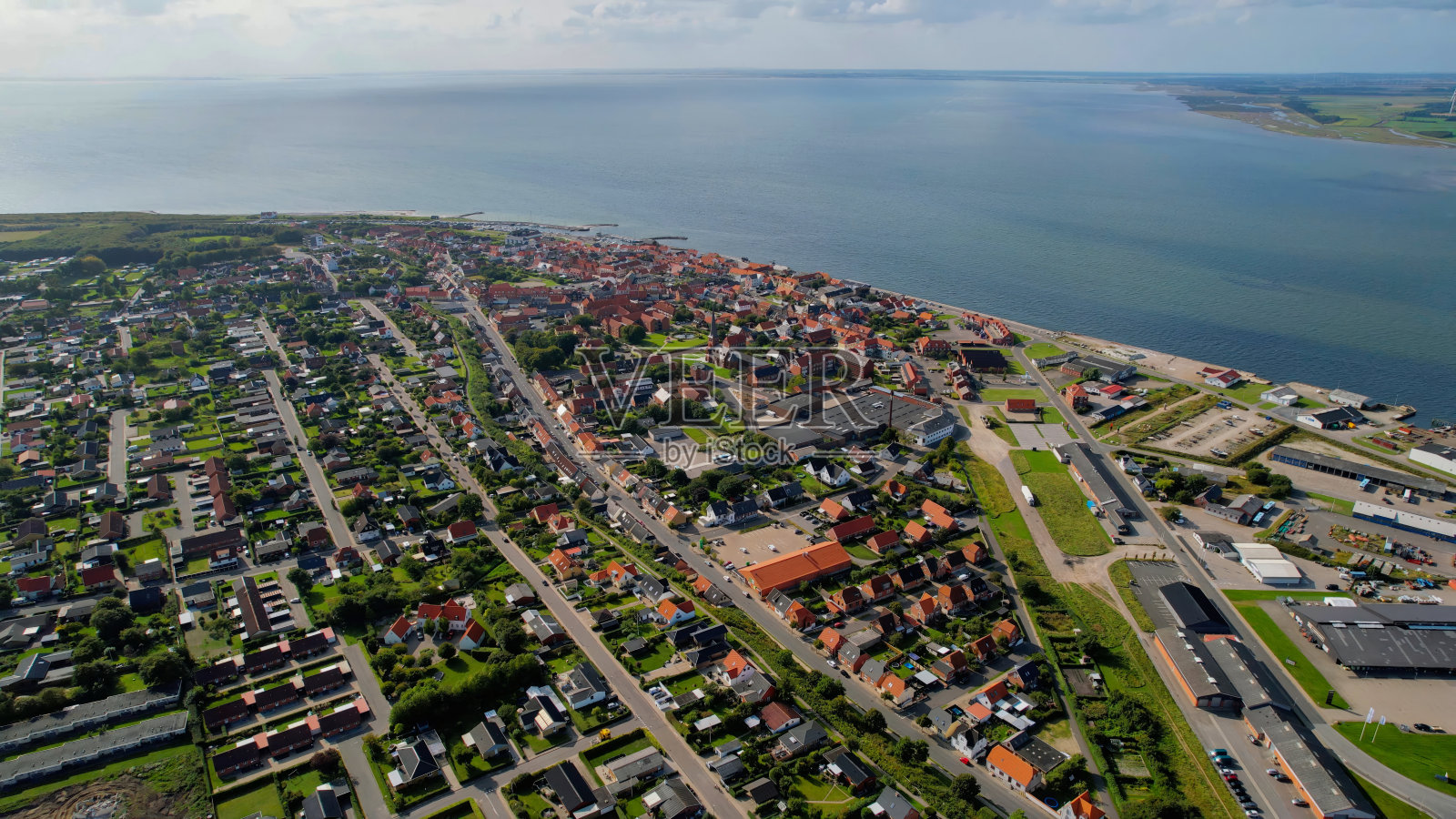 洛格斯托市中心的航拍全景照片摄影图片