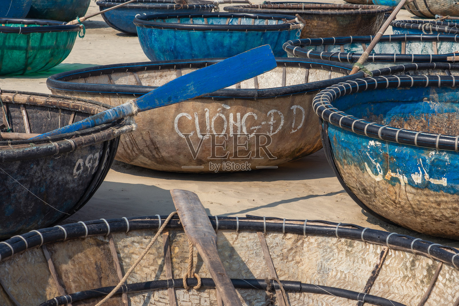 传统越南竹筏照片摄影图片