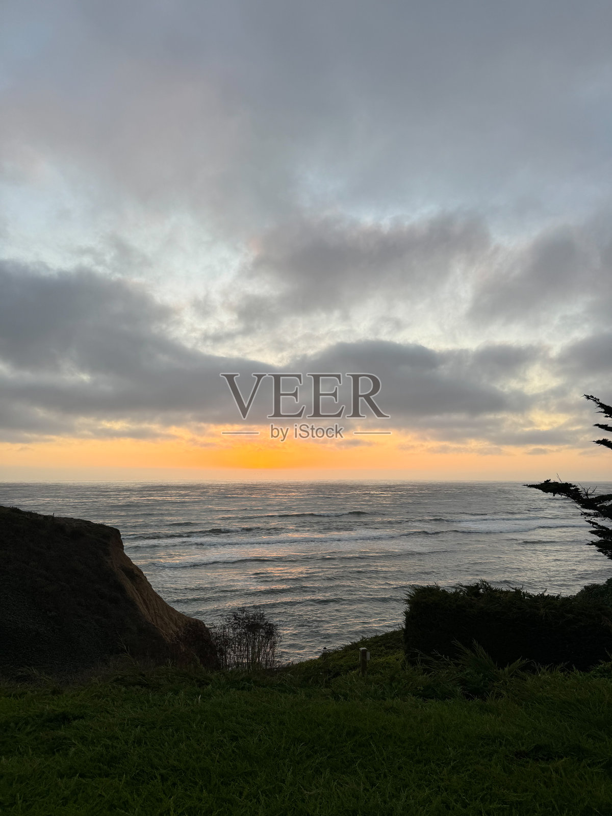 加州海岸的日落照片摄影图片