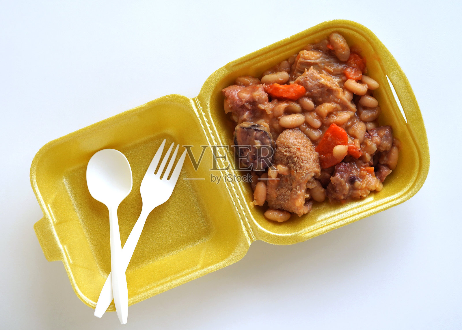 波尔图风味的肚子菜，外卖照片摄影图片