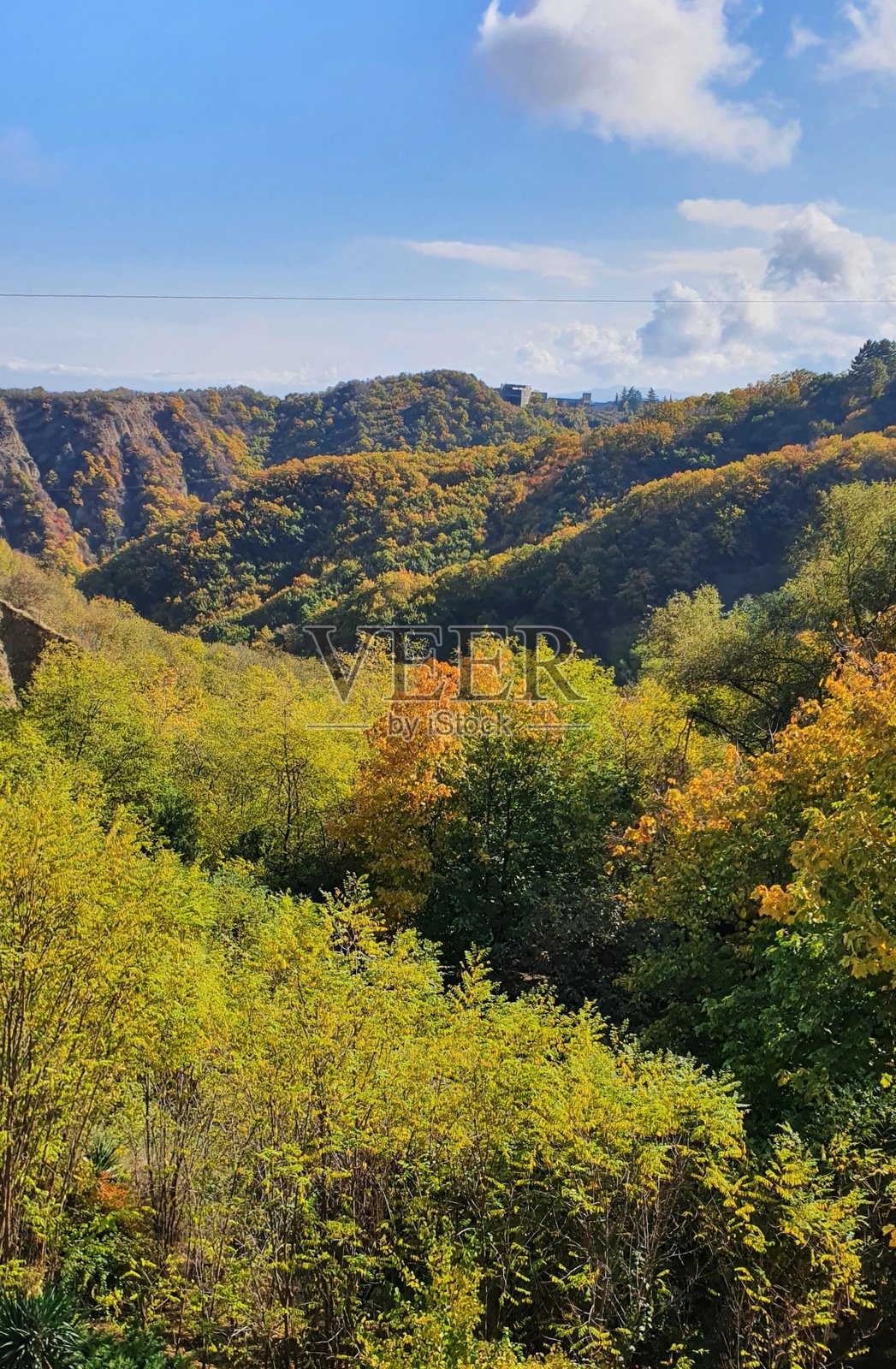 格鲁吉亚的高加索山脉和峡谷照片摄影图片