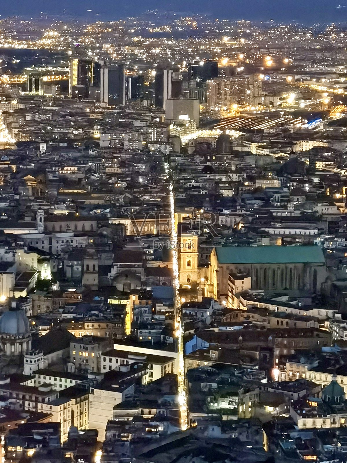 意大利那不勒斯的鸟瞰图照片摄影图片