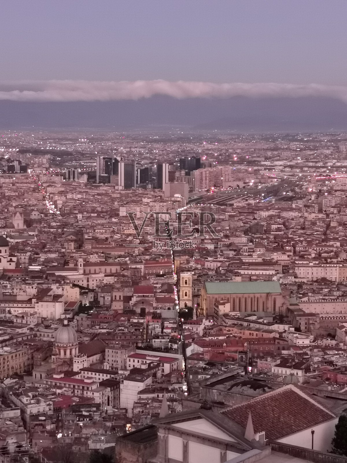 意大利那不勒斯的鸟瞰图照片摄影图片