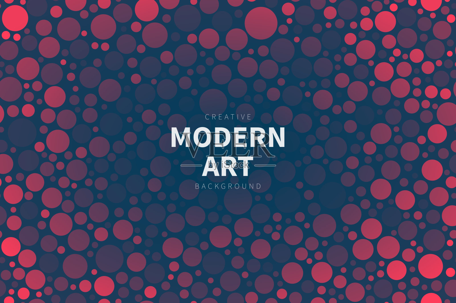 红色渐变圆形的抽象几何背景插画图片素材