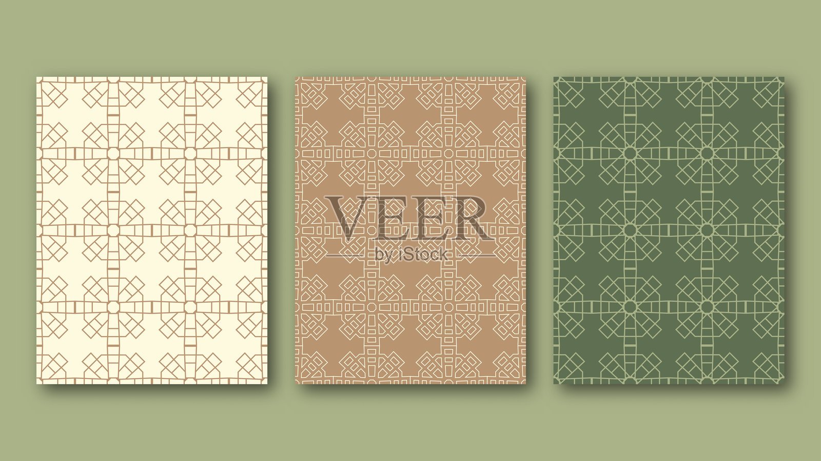 背景设计的无缝图案集插画图片素材