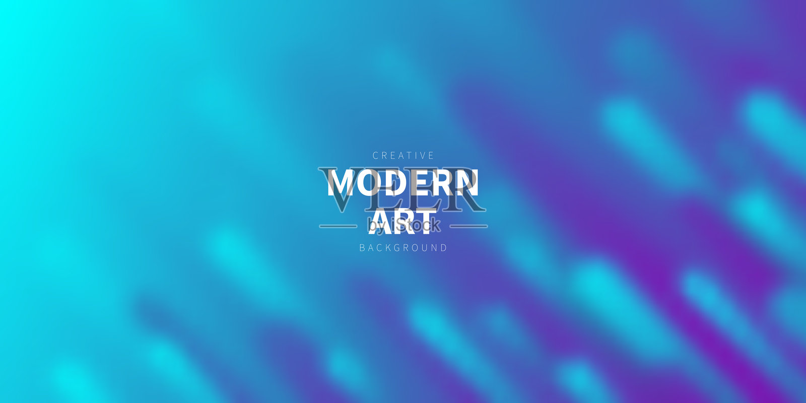 抽象模糊设计与几何形状 - 时尚蓝色渐变插画图片素材