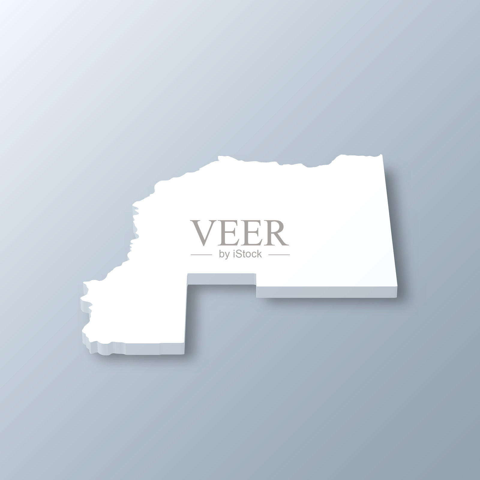 亚利桑那州拉帕兹县。灰色背景上的3D地图插画图片素材