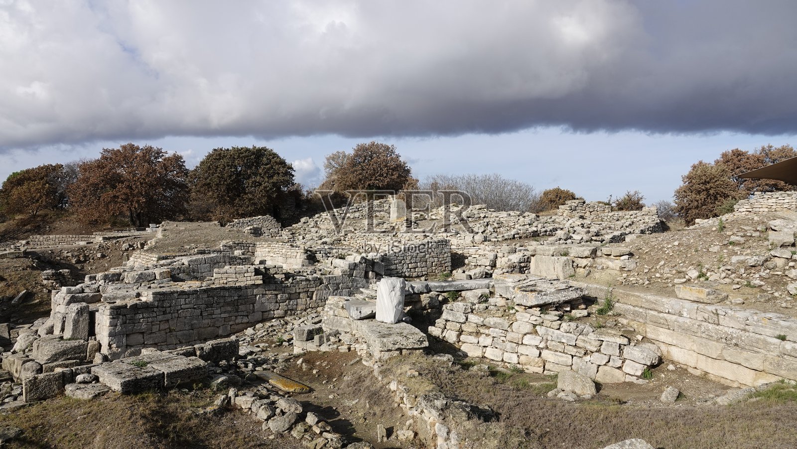 特洛伊古城遗址照片摄影图片