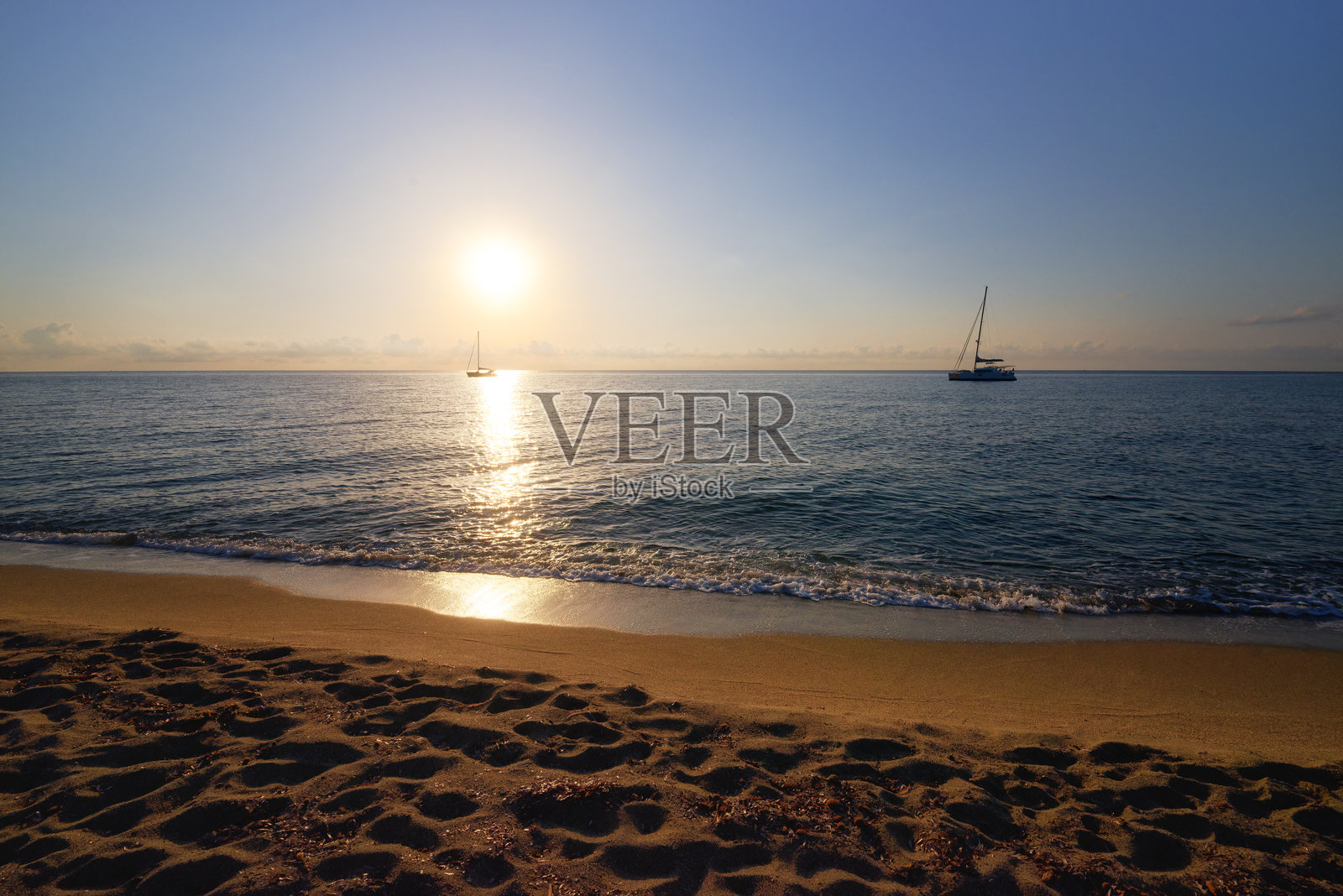 科西嘉岛的塔维尔纳海滩照片摄影图片