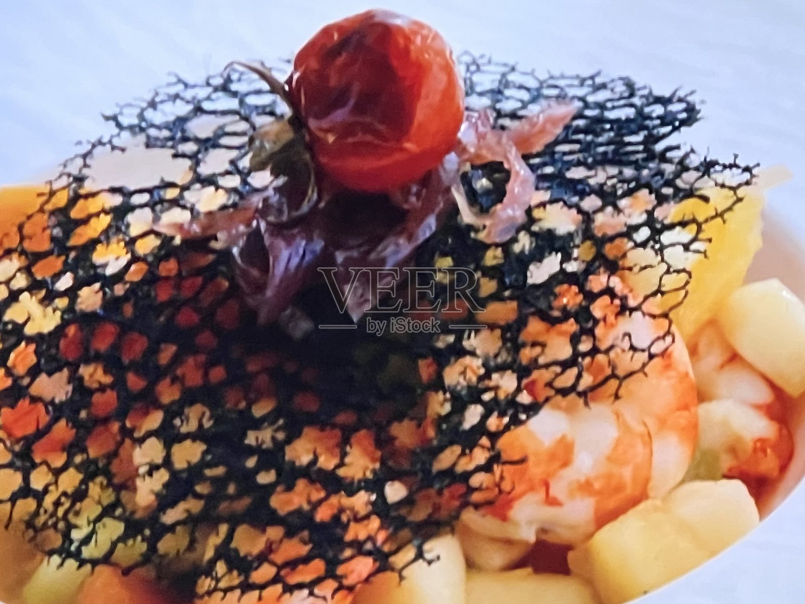 虾沙拉照片摄影图片