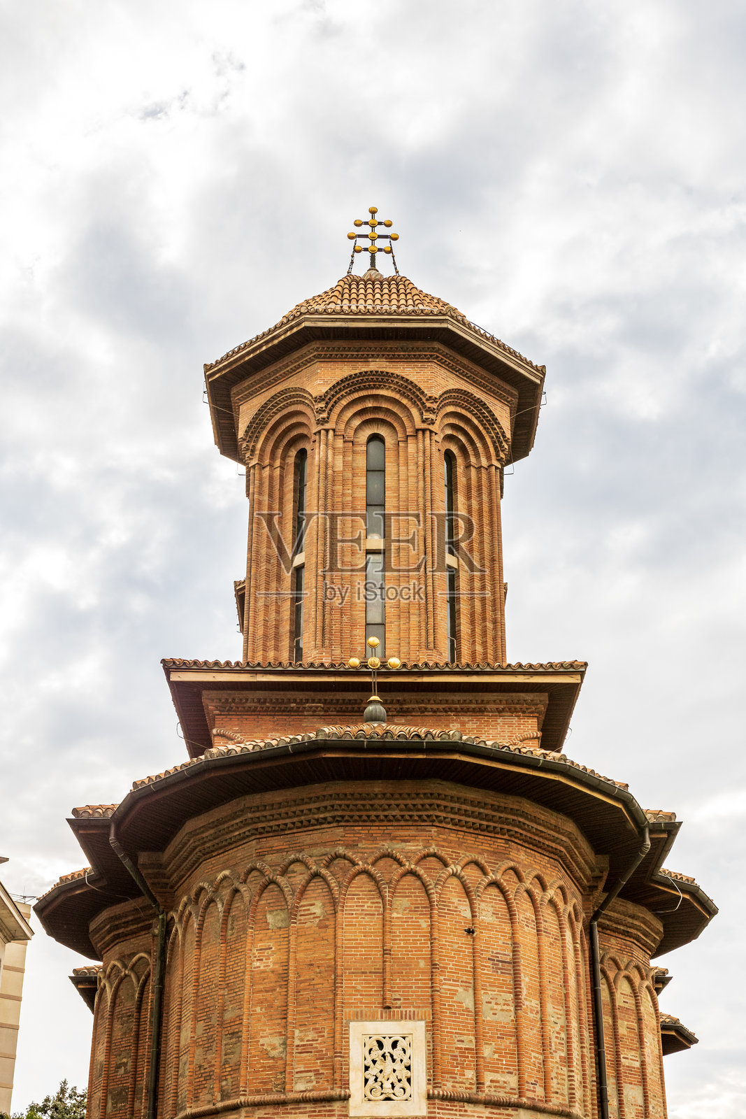 布加勒斯特的克雷祖列斯库教堂，罗马尼亚照片摄影图片