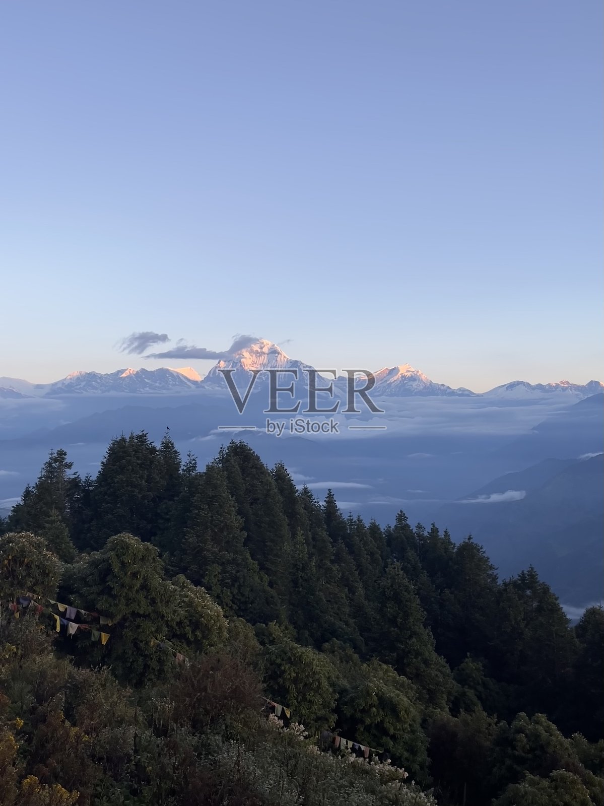 普恩山顶 尼泊尔照片摄影图片