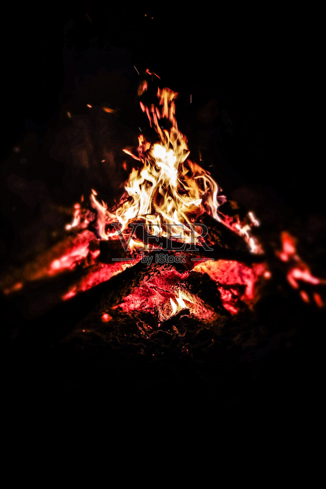 夜间篝火照片摄影图片