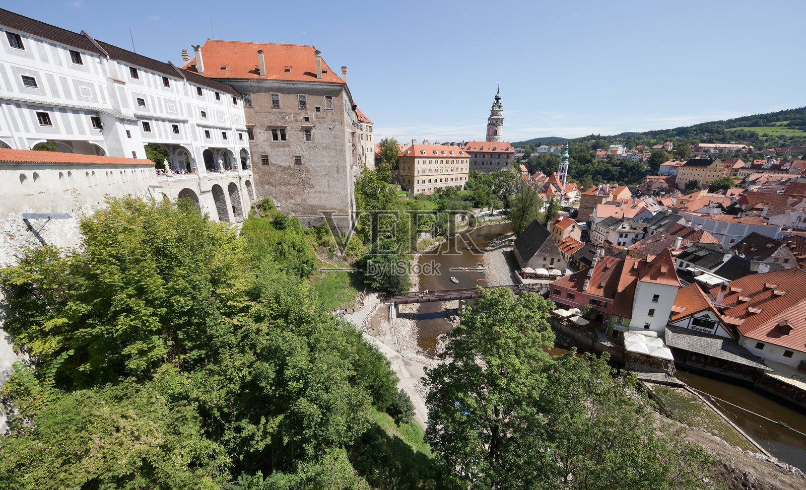 捷克克鲁姆洛夫，捷克共和国 - 城堡与城市照片摄影图片