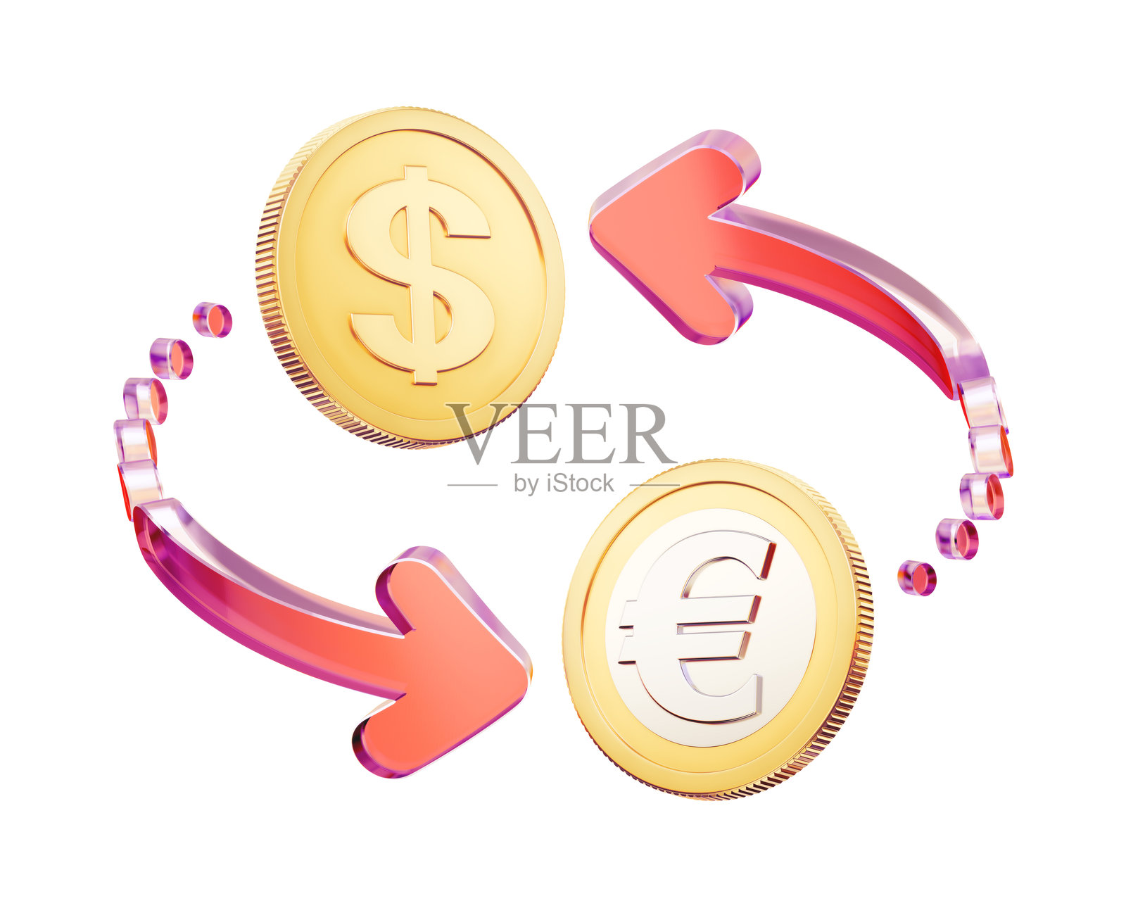 美元与欧元的货币对交易照片摄影图片