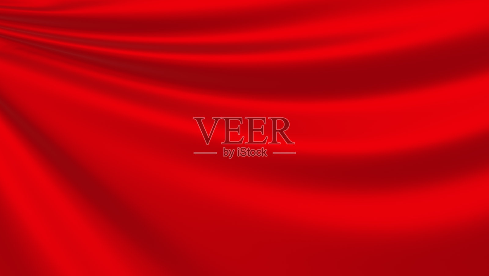 红色逼真的美丽窗帘背景。插画图片素材