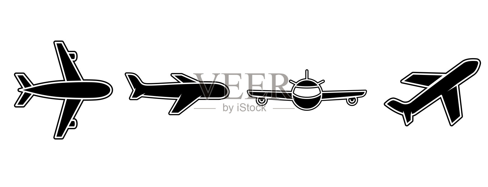 飞机图标。插画图片素材