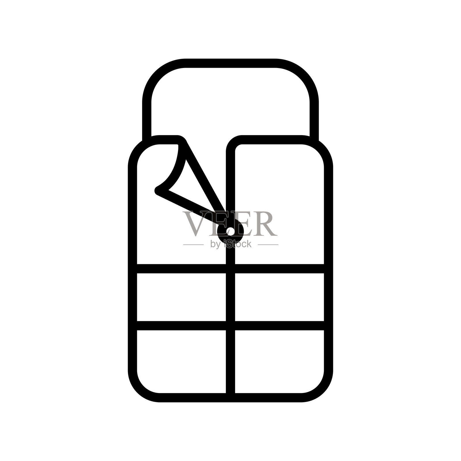 睡袋图标矢量设计模板，简单而干净插画图片素材