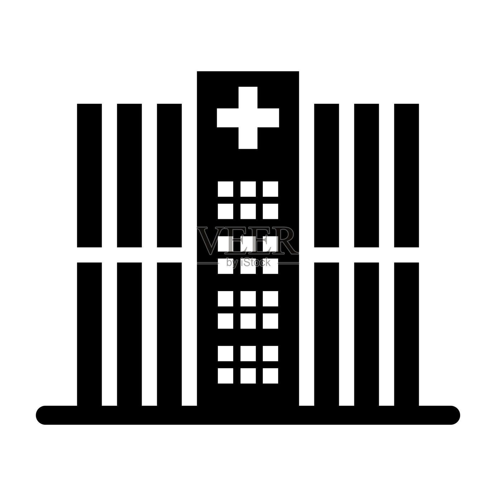 医院建筑图标矢量插图图形设计插画图片素材