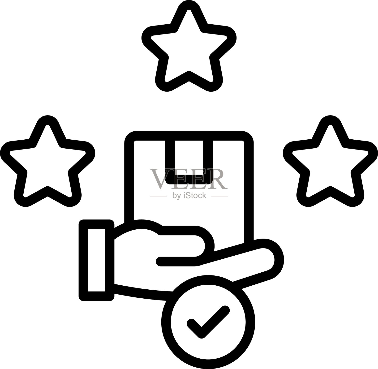 评分星星图标插画图片素材