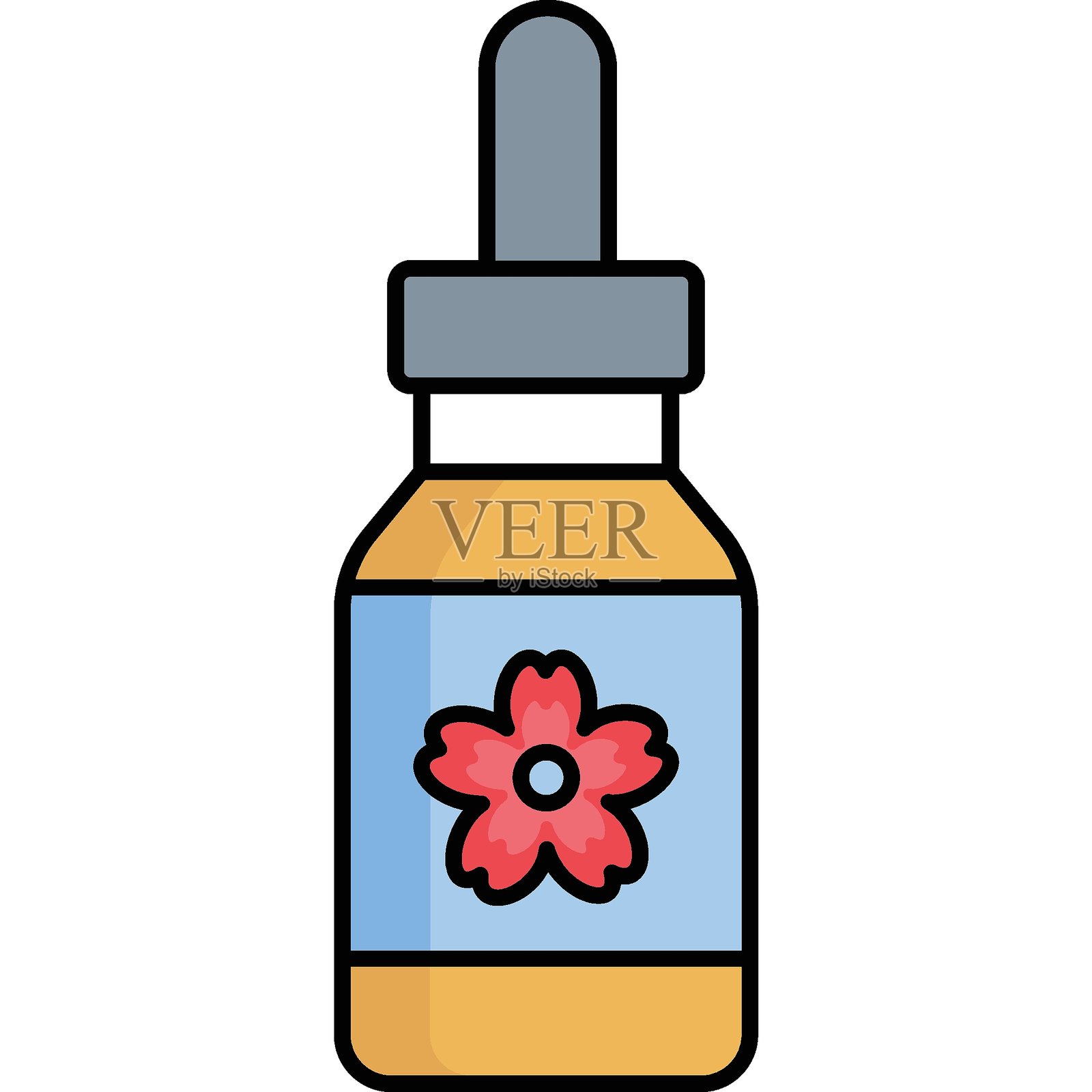 可爱的香水瓶动画插画图片素材