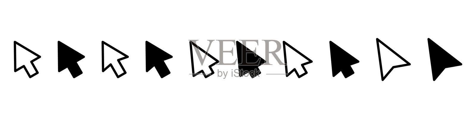 光标图标集。计算机光标。插画图片素材