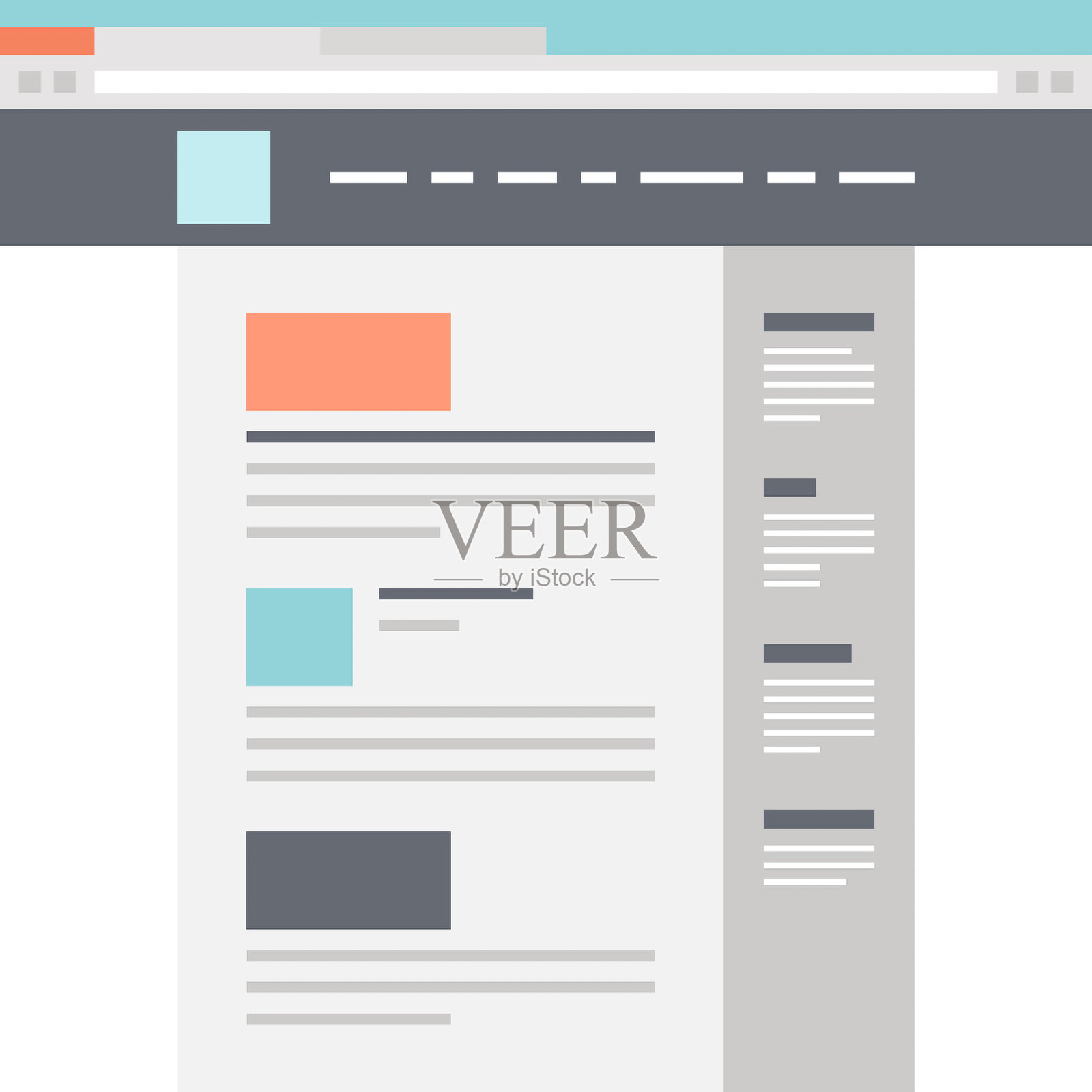 网页模板扁平矢量插图概念插画图片素材