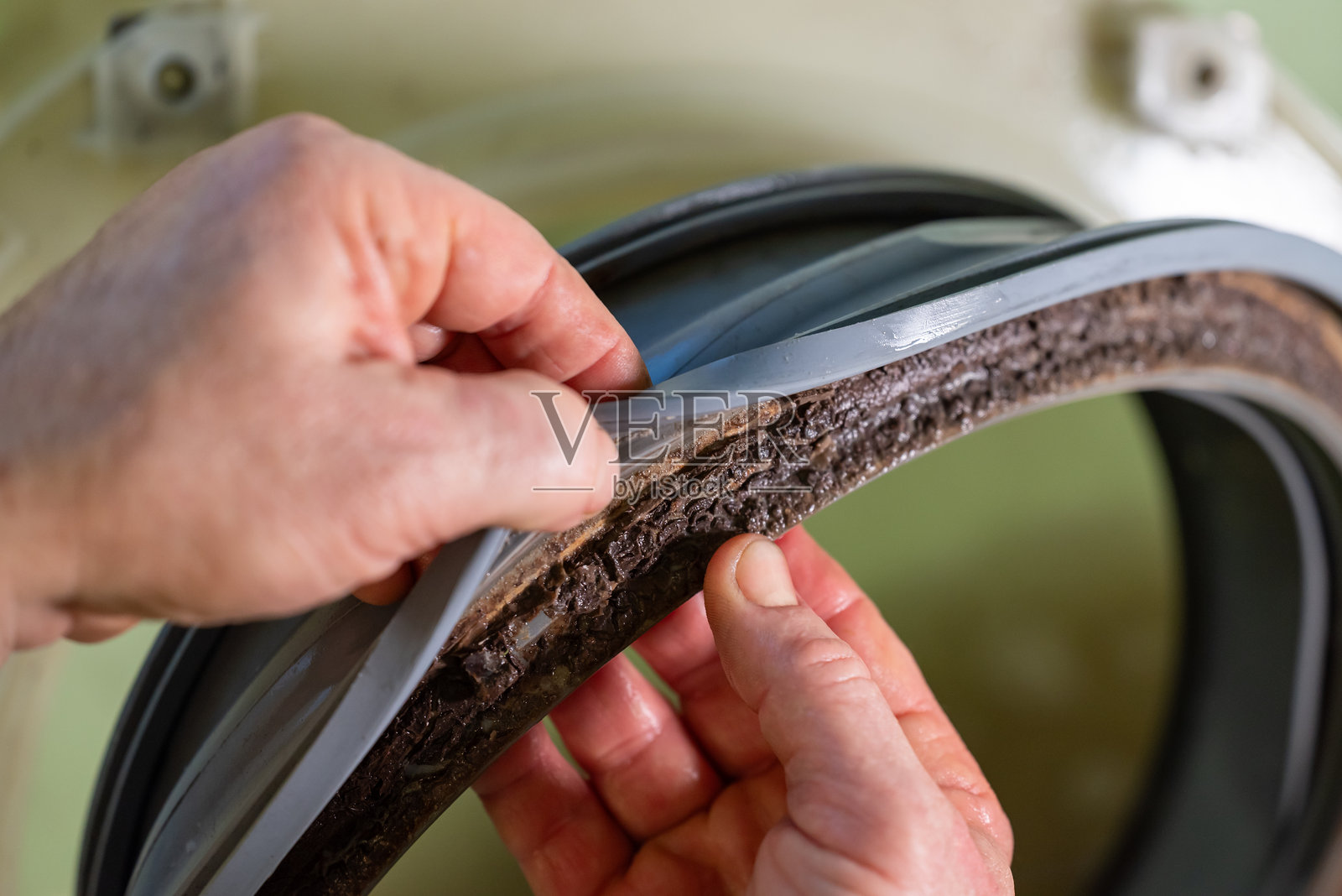 清洁洗衣机的概念照片摄影图片