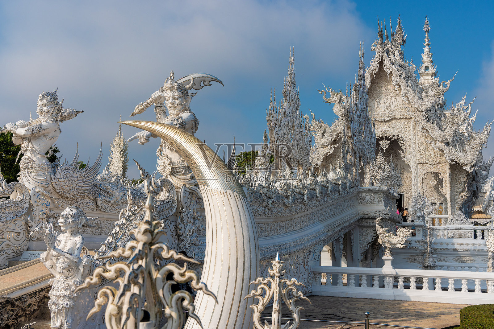 泰国清莱的白庙照片摄影图片