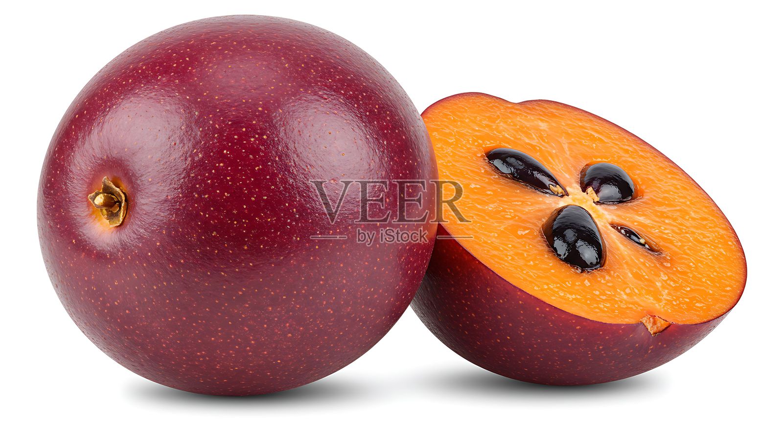 鲜艳的紫色和橙色百香果照片摄影图片