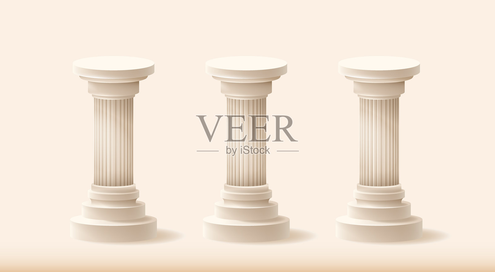 希腊柱子插画图片素材
