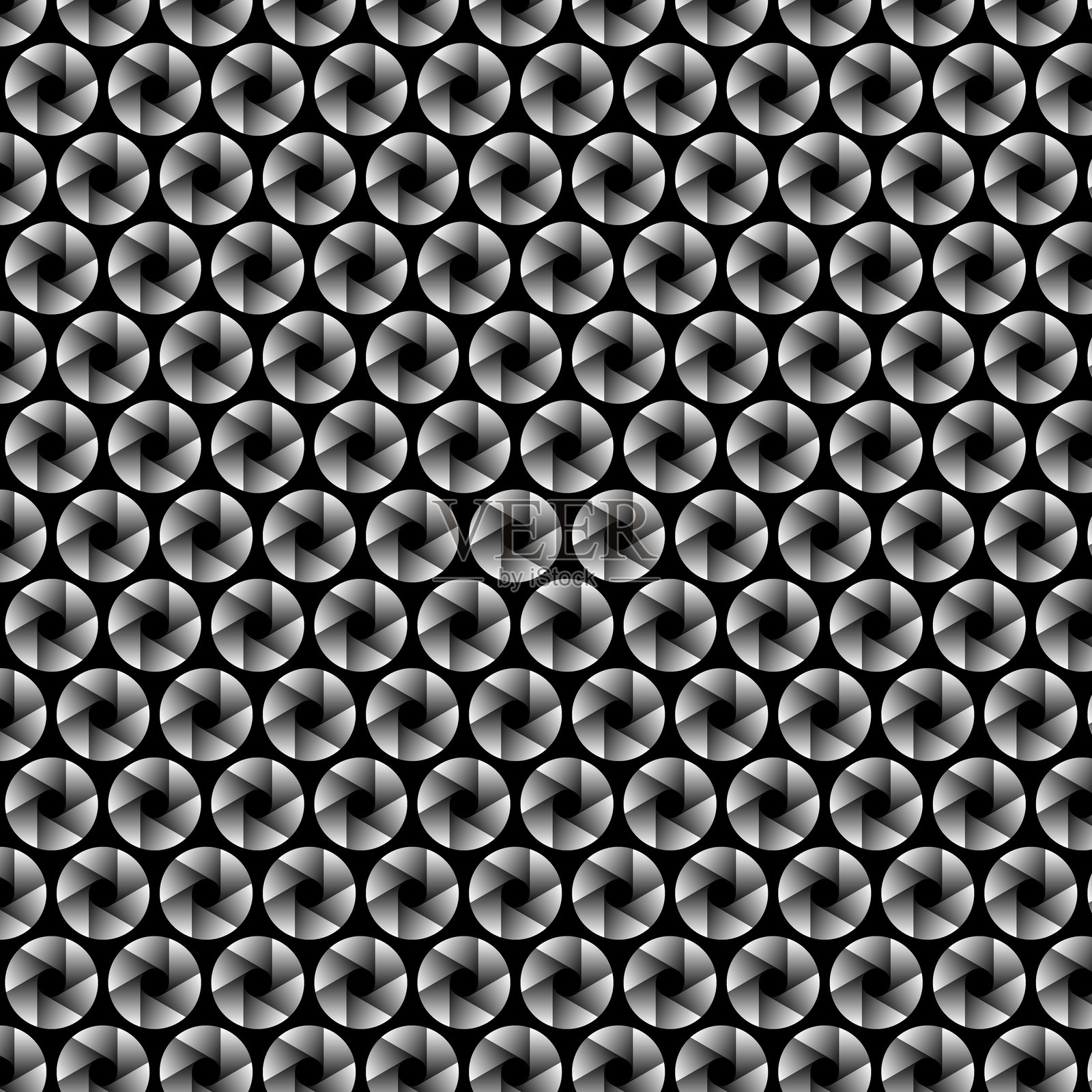 六个“颜色”分开的漩涡甜甜圈形状插画图片素材