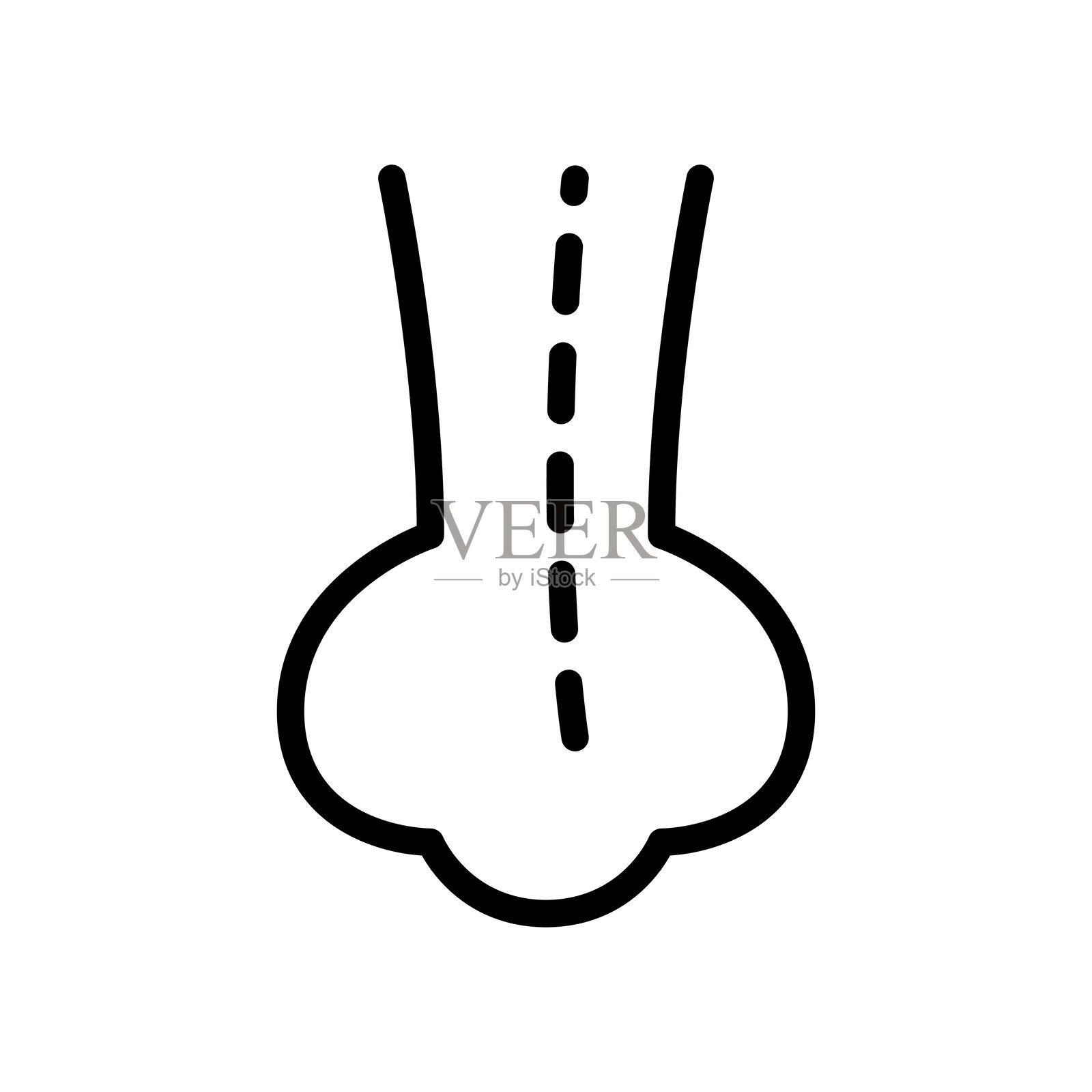 薄线风格的鼻整形图标矢量插图设计插画图片素材