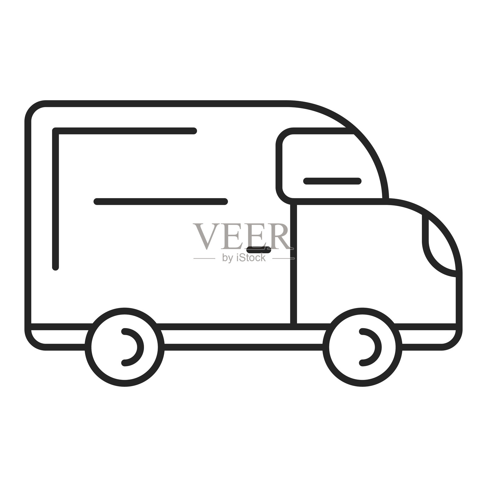 送货卡车图标 - 运输与物流插画图片素材