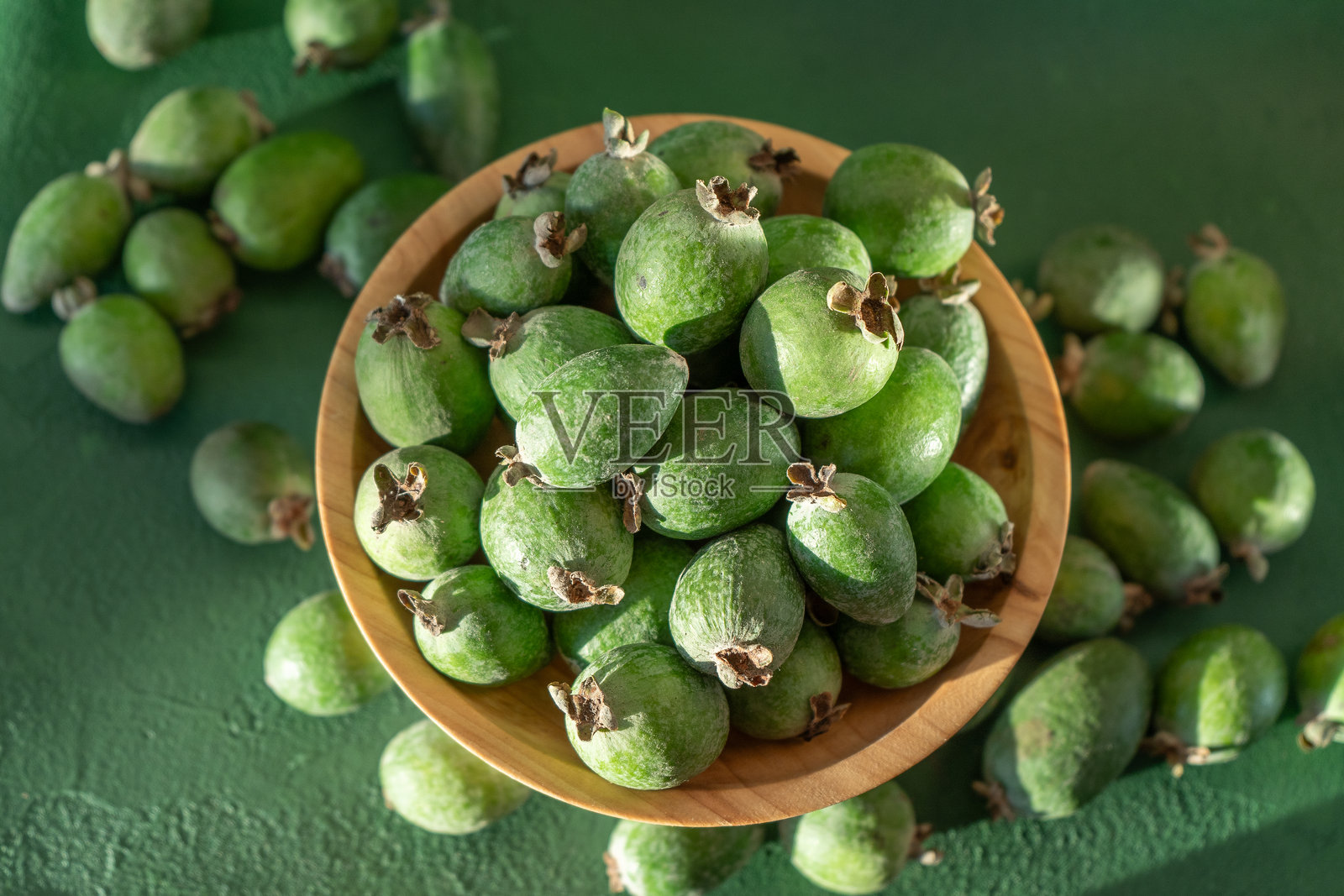 费约阿绿色水果。照片摄影图片