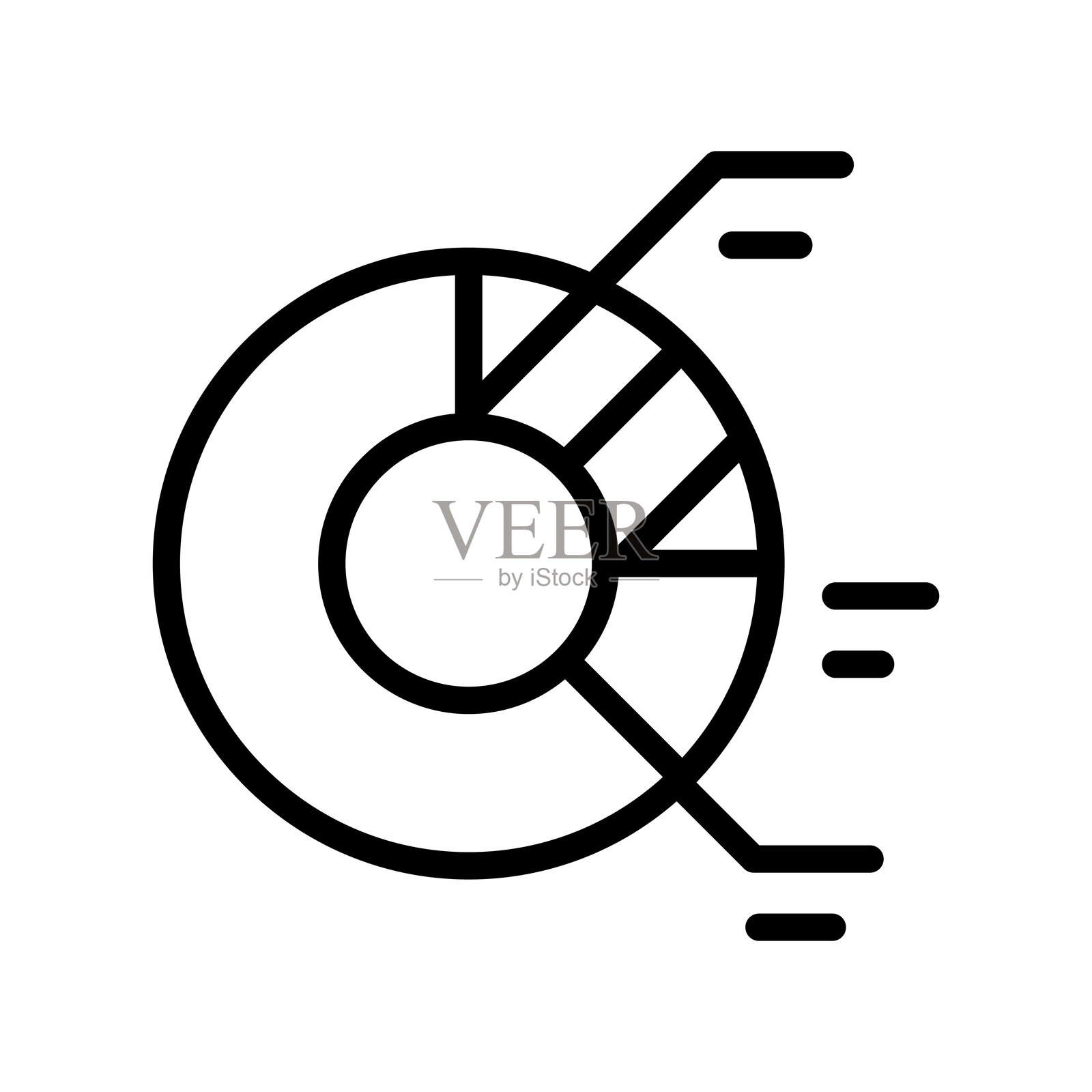 分析图标，细线风格，矢量插图，图形设计插画图片素材