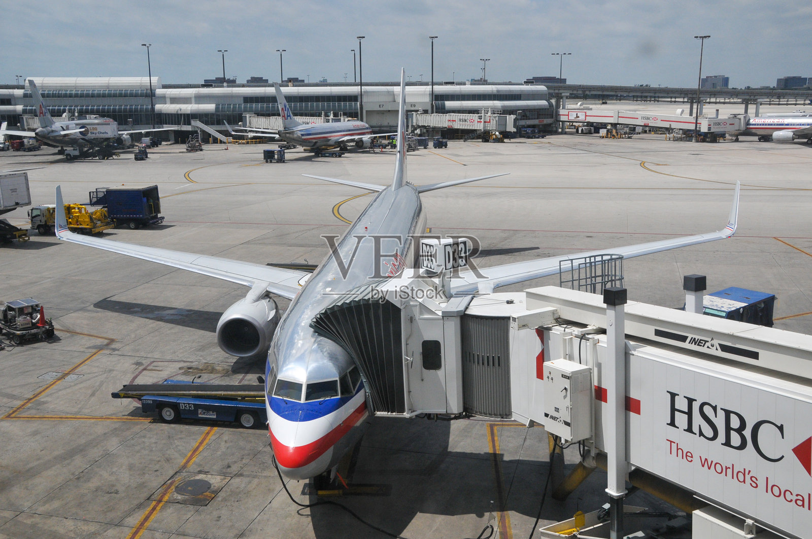 美航从圣马丁到迈阿密的航空旅行照片摄影图片