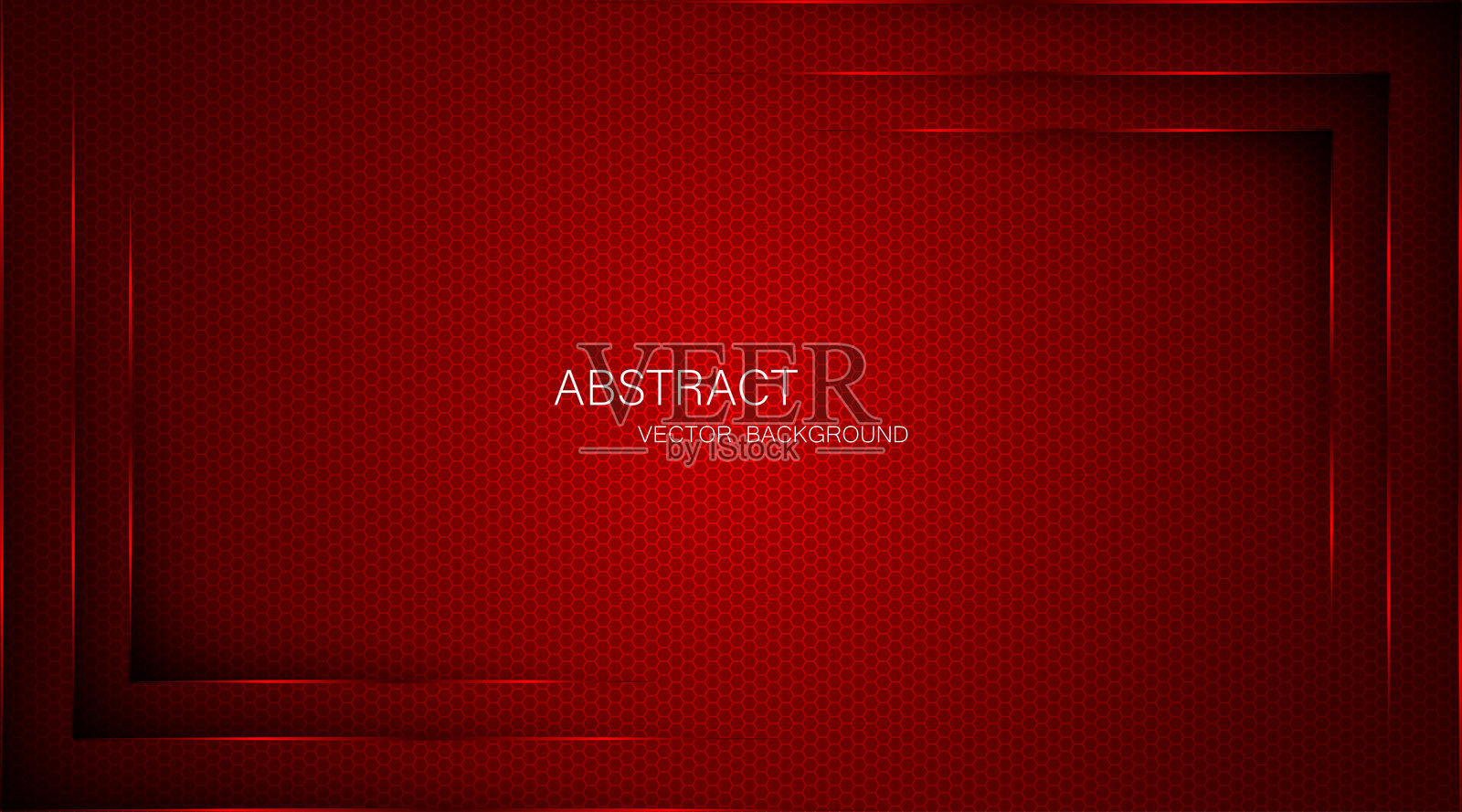 抽象的红色钢网背景，带有红色发光线条，留有设计的自由空间插画图片素材