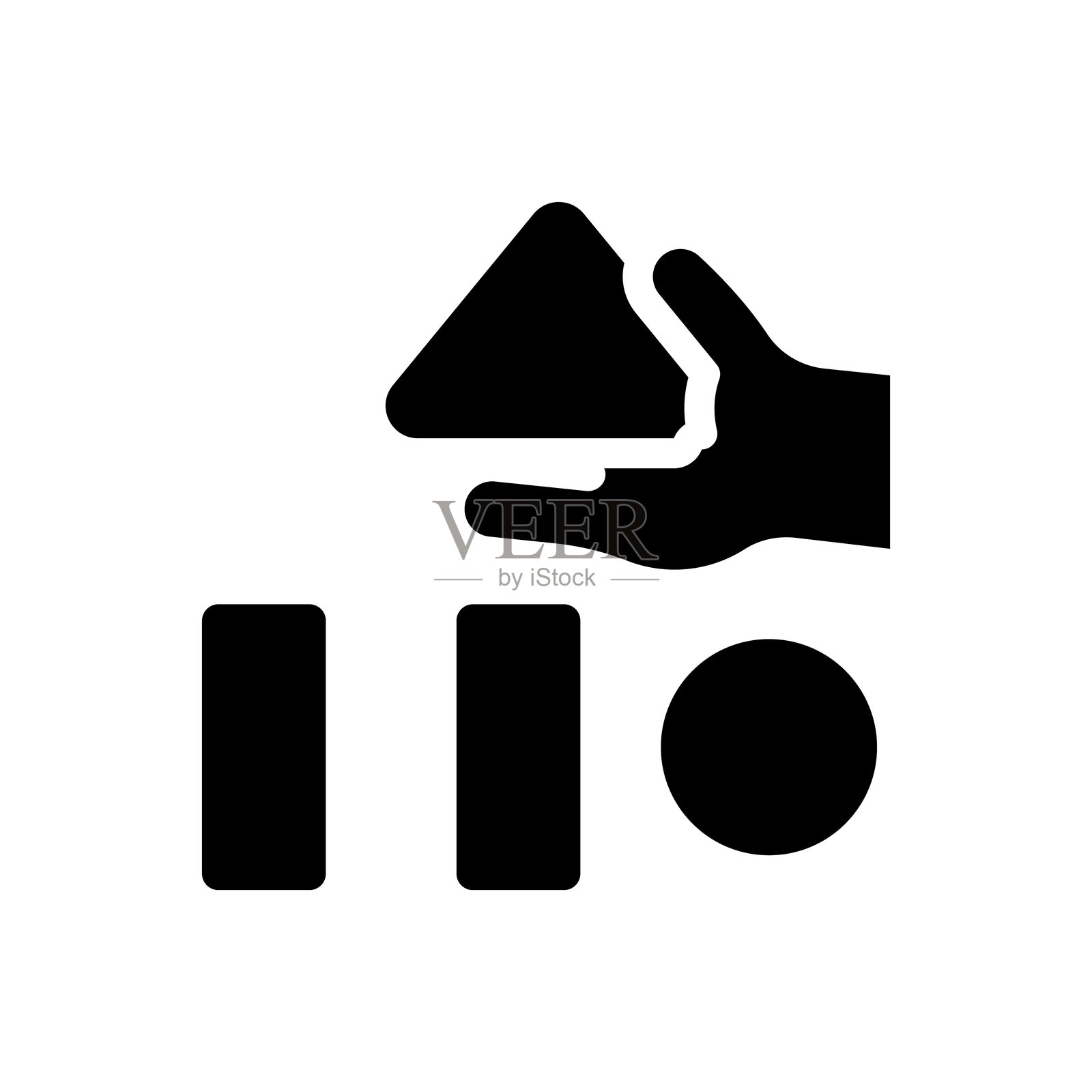 肌肉手臂图标插画图片素材