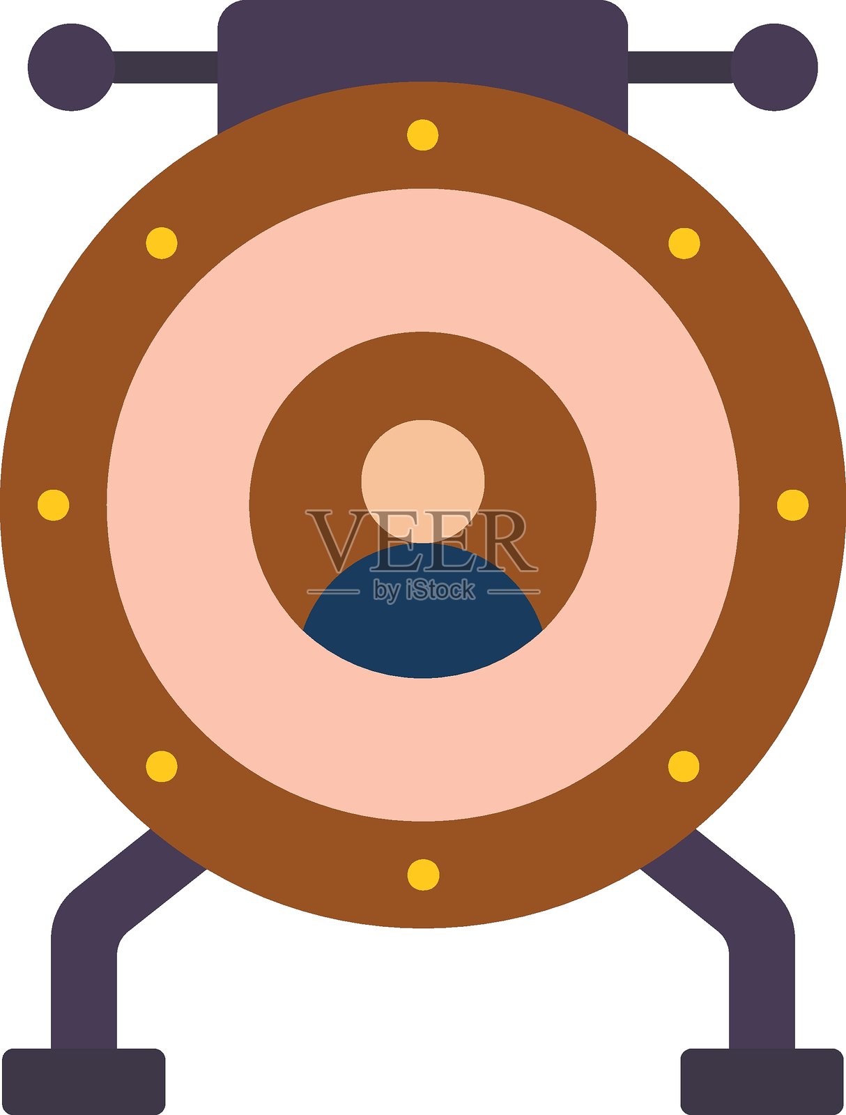 时间机器图标风格插画图片素材