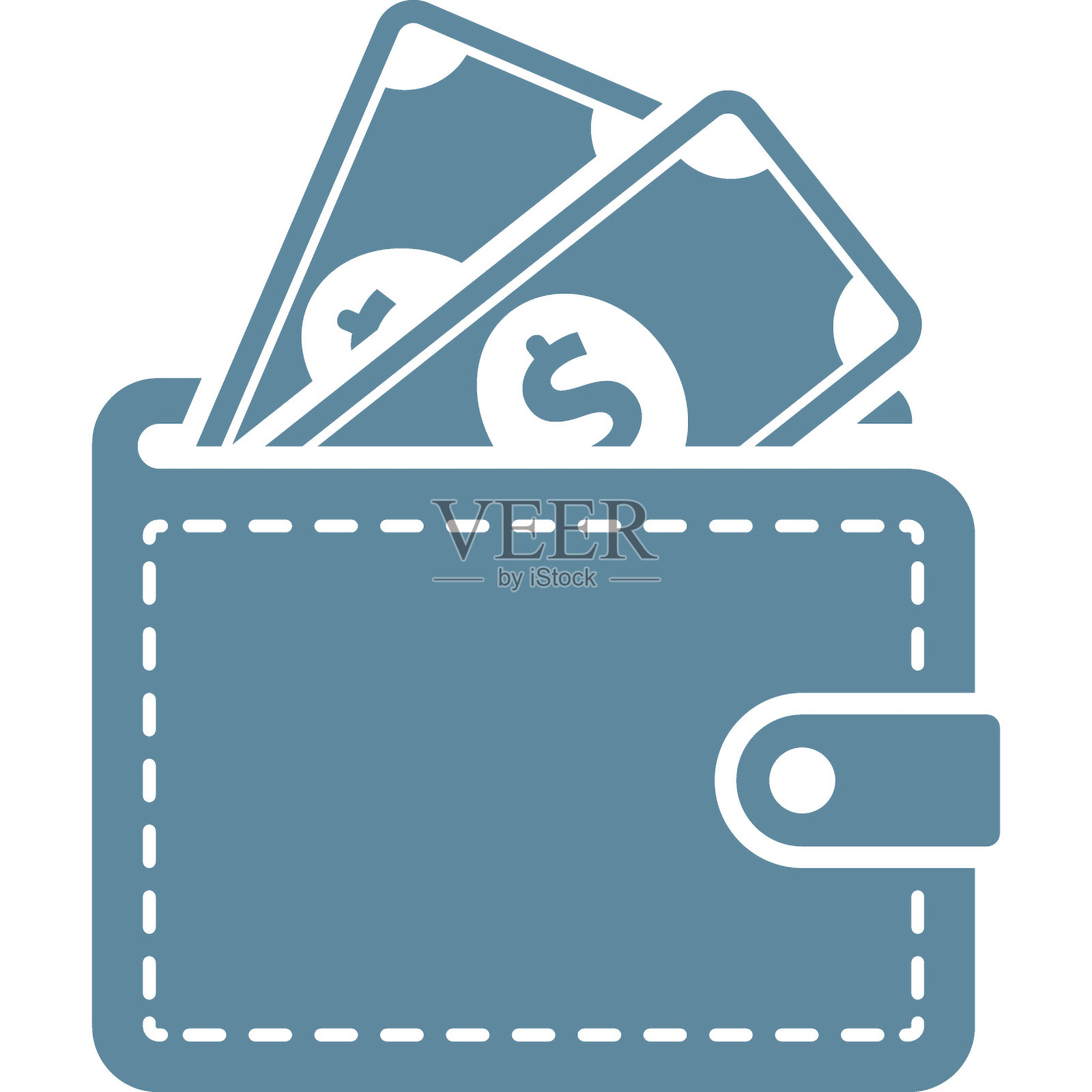 扁平化钱包网页图标概念插画图片素材