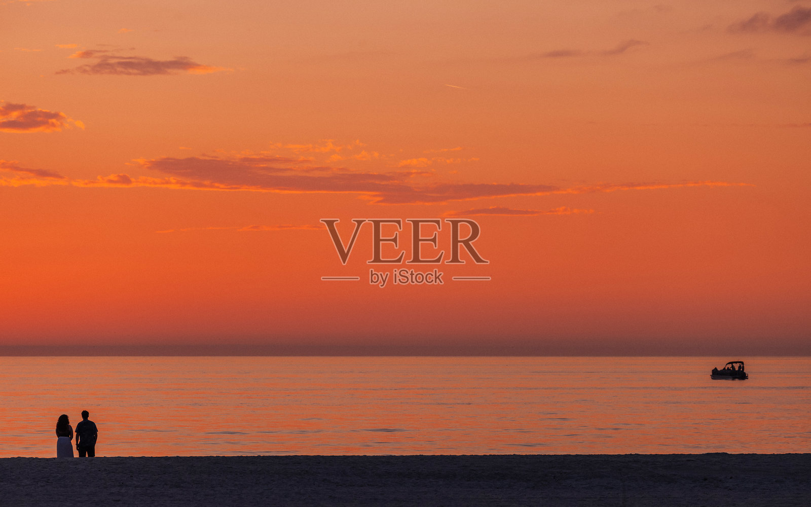 佛罗里达州的宝藏岛日落照片摄影图片