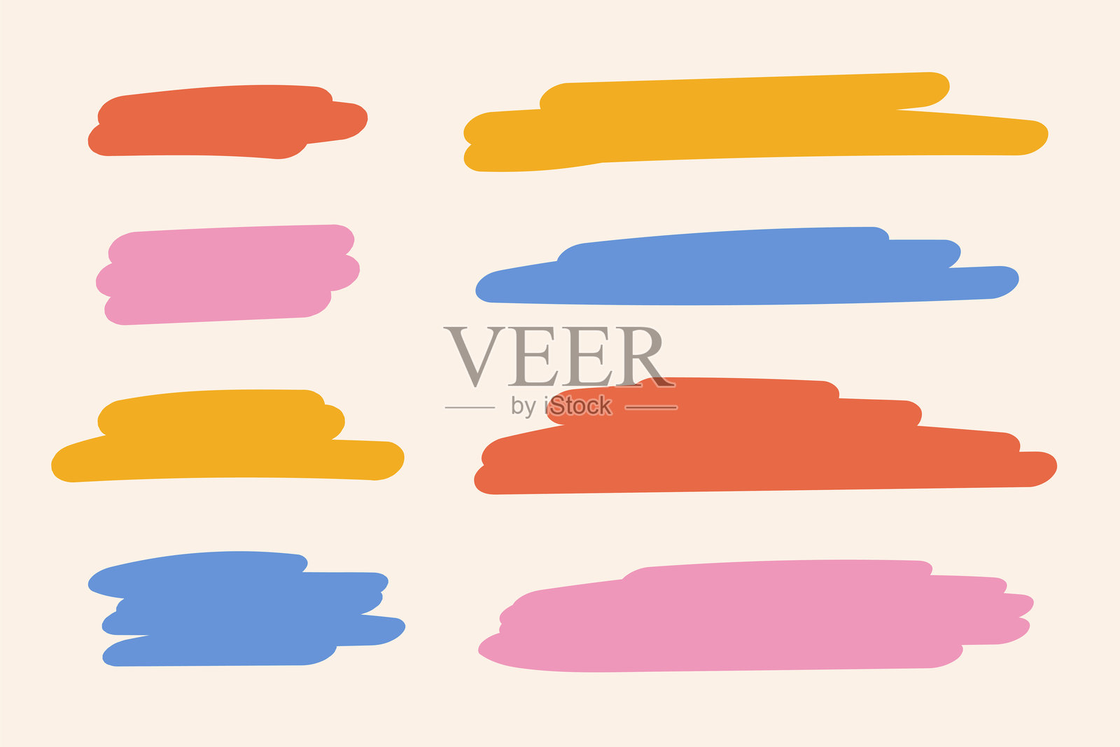 荧光笔标记线插画图片素材